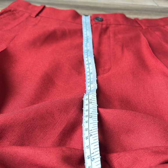 NWT Banana Republic Lena Wide Leg Linen Pant Size 10 Tall  Red Embers - Picture 14 of 16
